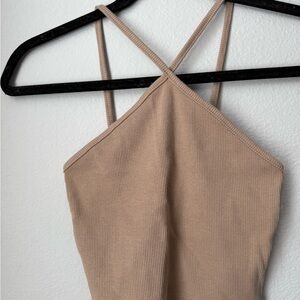 ZARA Ribbed Cross Straps Top